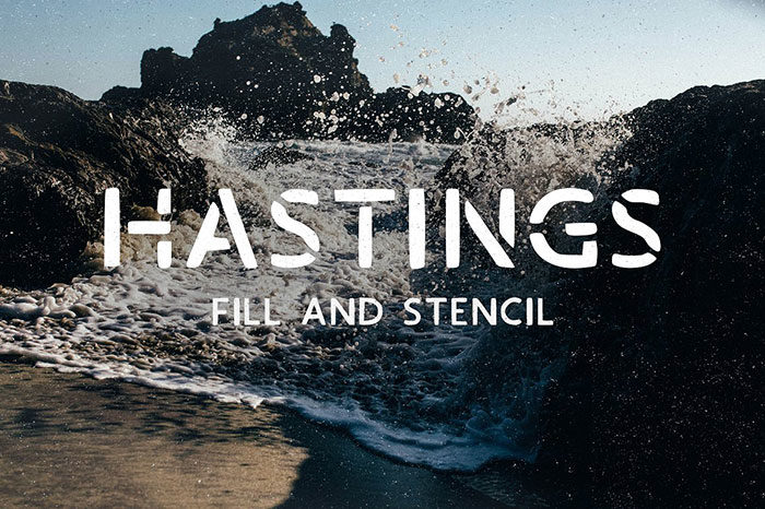 hasting-700x466 Stencil font examples that you can download