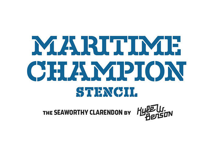 maritime_champion-700x486 Stencil font examples that you can download