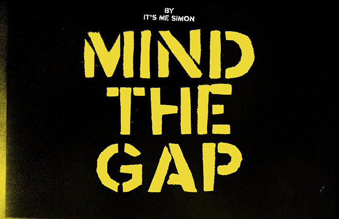 mind-the-gap-700x453 Stencil font examples that you can download