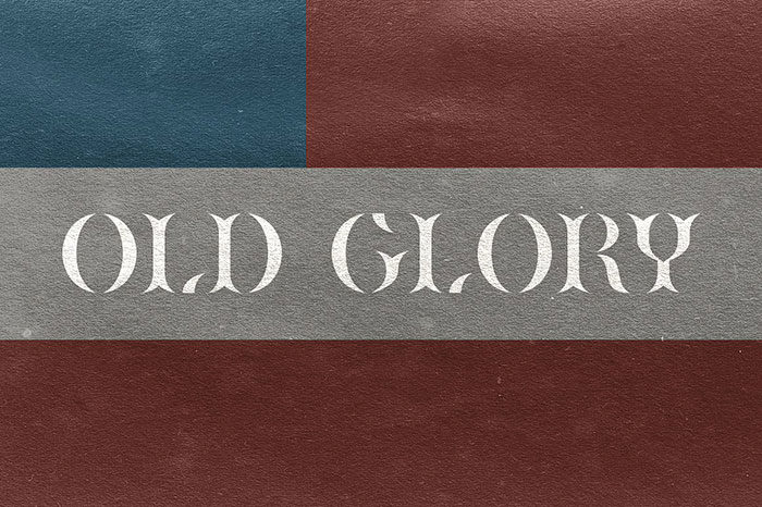 oldglory-700x466 Stencil font examples that you can download