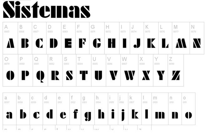 sistemas-700x449 Stencil font examples that you can download