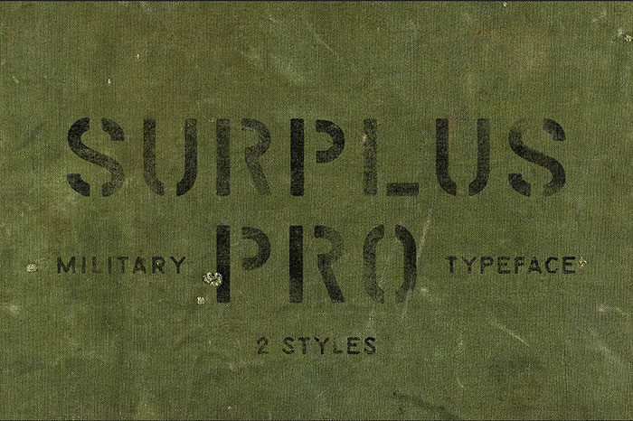 surplus-pro-700x466 Stencil font examples that you can download