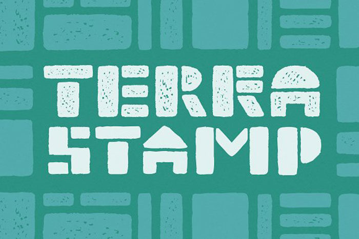 terrastamp-700x466 Stencil font examples that you can download