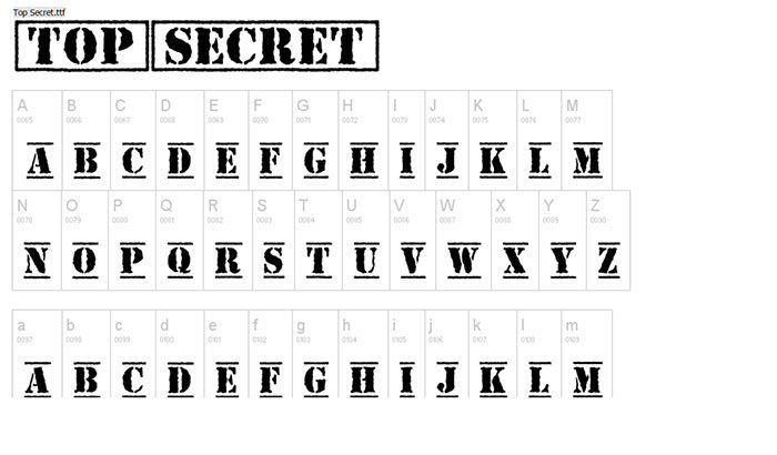 topsecret-700x410 Stencil font examples that you can download
