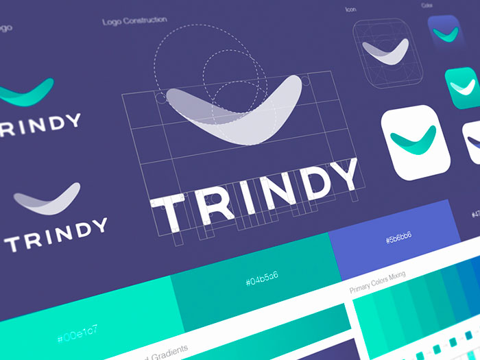 trindy_app_icon_logo_grid_brand_guide What's the average logo design cost? A look at the logo design prices