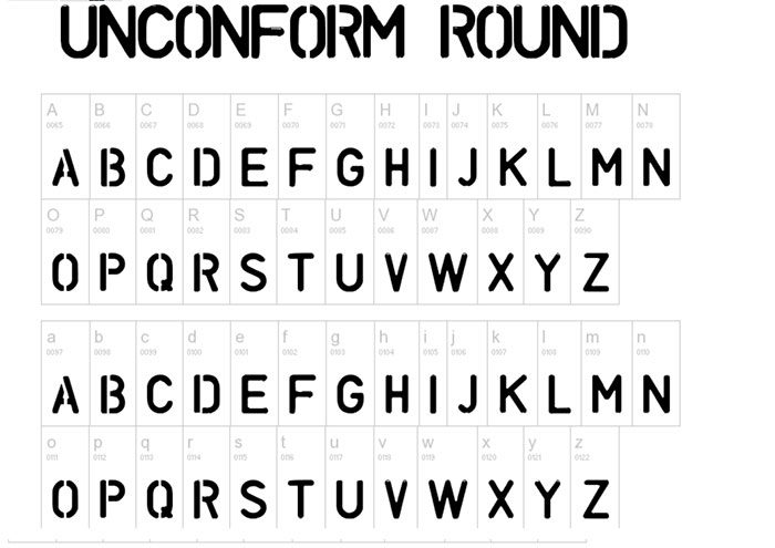 unconform-round-2-700x495 Stencil font examples that you can download