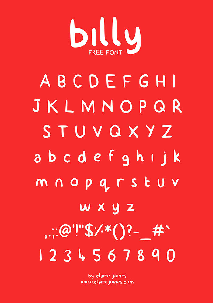 billy-700x993 Free Cute Fonts to Use in Your Thematic Designs