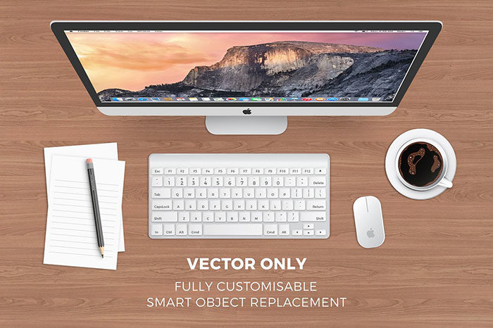 vecotor-700x466 80 Awesome iMac Mockups in PSD Format