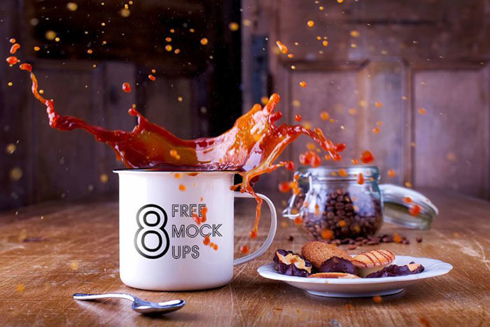 8-Free-Hot-Coffee-Cup-Mockups-700x467 Awesome Mug Mockups for Presenting your Designs