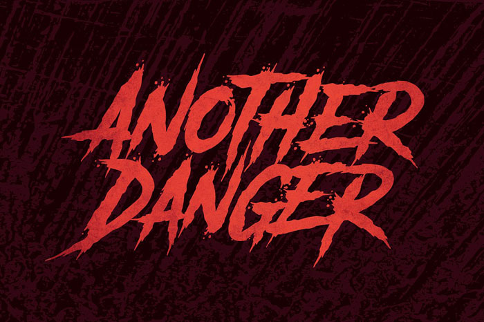 Another-Danger Creepy font examples to use on Halloween themed designs