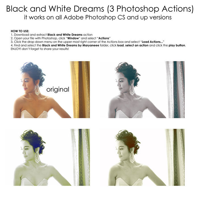 Black-and-White-Dreams-700x695 Cool wedding Photoshop actions for photographers