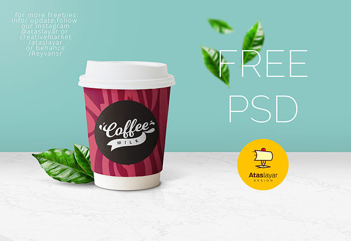 Coffee-Cup-–-Free-Mockup-700x480 Mug mockup examples to use for presenting your designs