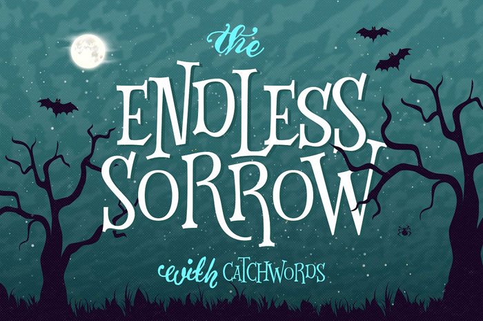 Endless-Sorrow Creepy font examples to use on Halloween themed designs