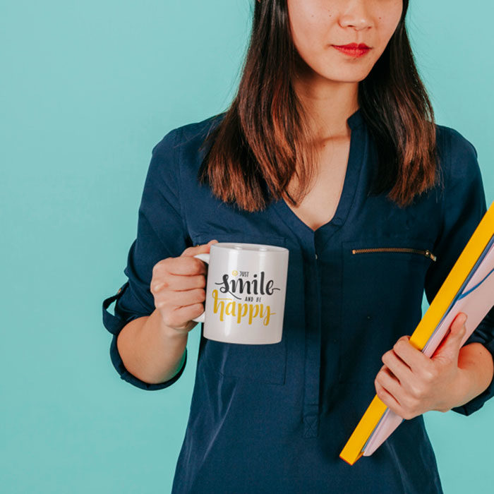 Female-With-Mug-700x700 Mug mockup examples to use for presenting your designs