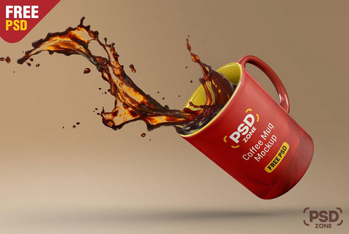 Floating-Coffee-Mug-700x469 Awesome Mug Mockups for Presenting your Designs