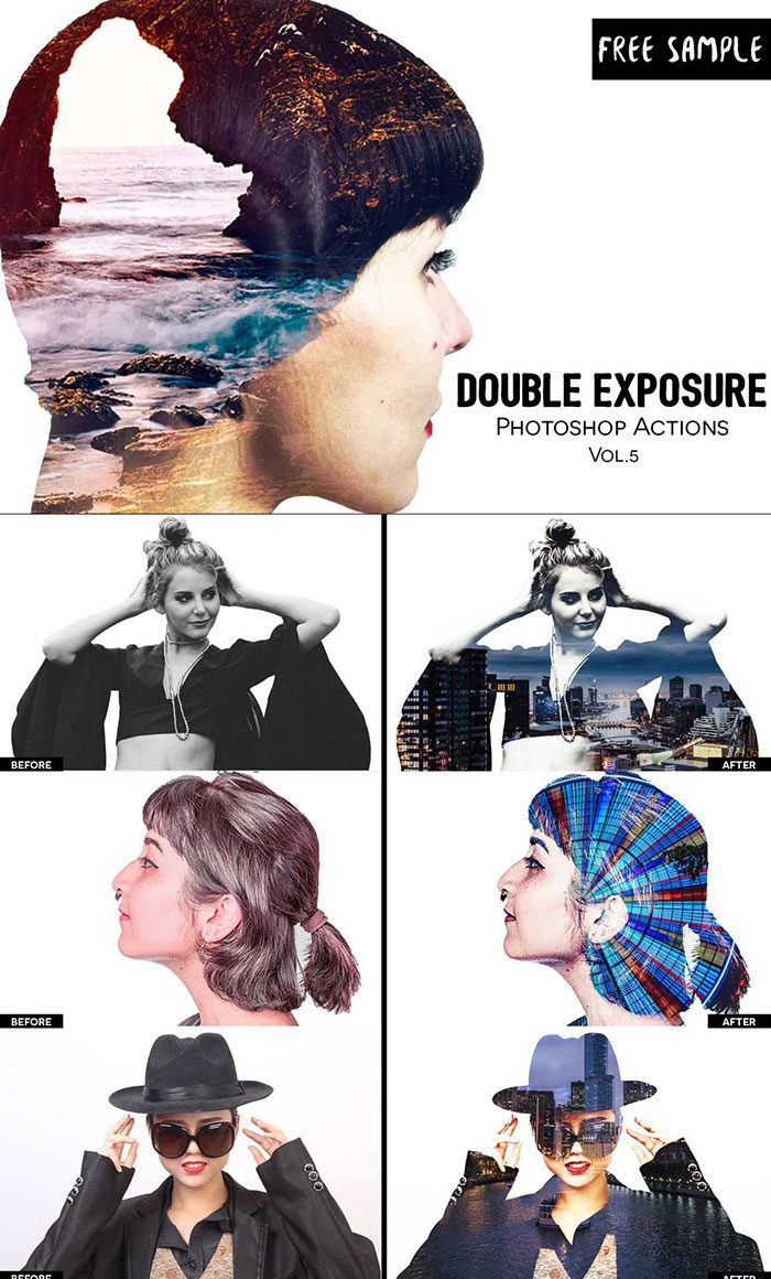 Free-Double-Exposure-Photoshop-Actions-Vol5-700x1160 Double Exposure Photoshop Actions to Check Out