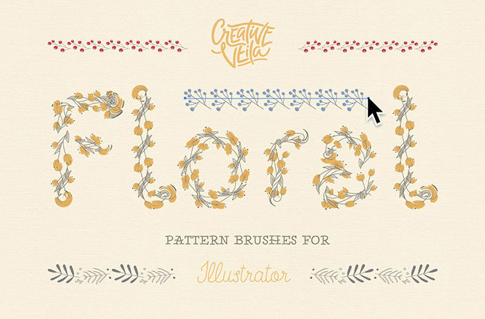 Free-Floral-Pattern-700x460 Free illustrator brushes to download and use for vector designs
