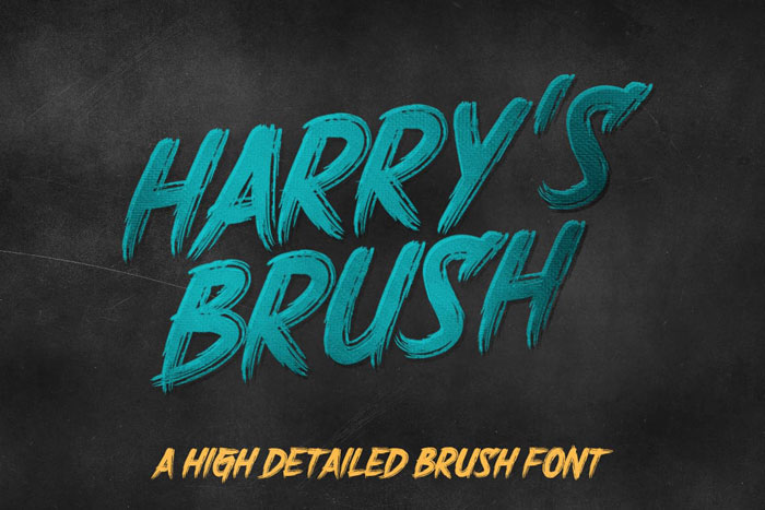 Harrys-brush Creepy font examples to use on Halloween themed designs