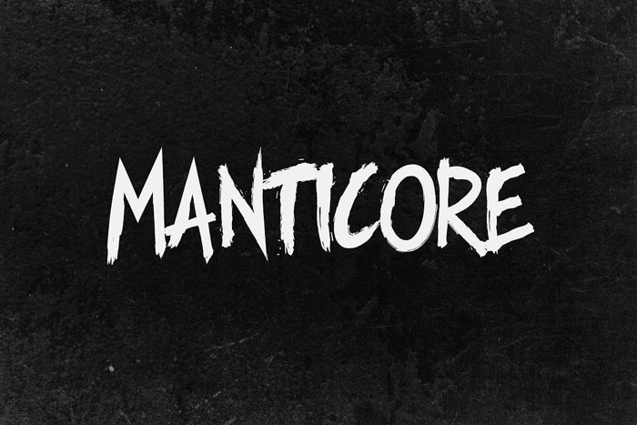 Manticore Creepy font examples to use on Halloween themed designs