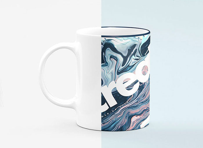 Realistic-Sublimation-Mug-Mockup-Set-700x513 Mug mockup examples to use for presenting your designs