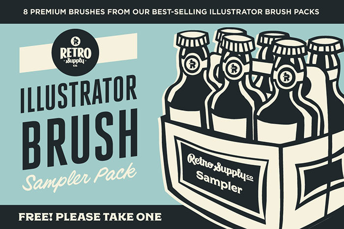 Retrosupply-700x466 Free illustrator brushes to download and use for vector designs