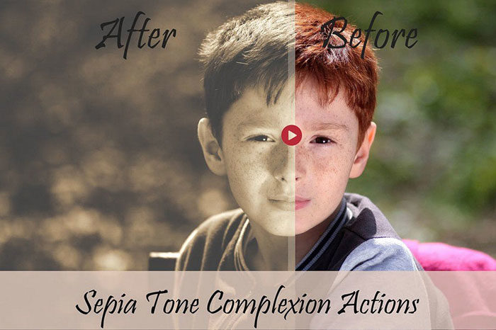Sepia-PS-Action-700x466 Photoshop actions for portraits that you can download now