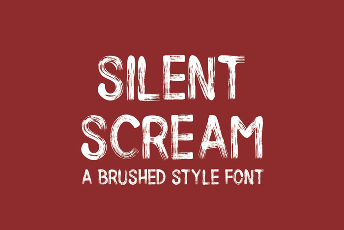 Silent-scream Creepy font examples to use on Halloween themed designs