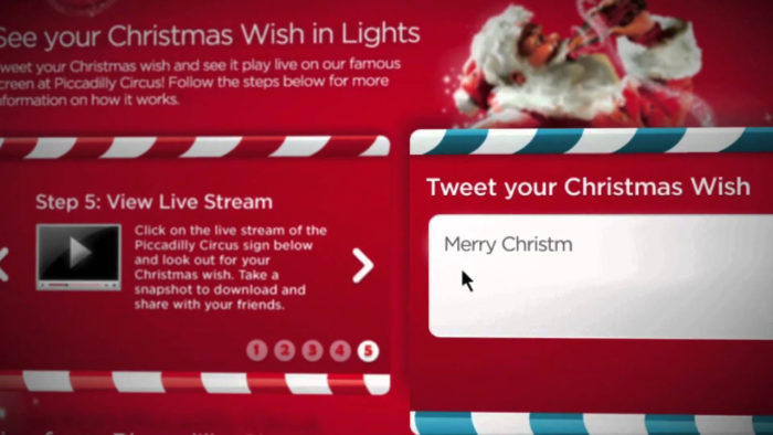 Tweet-your-Christmas-wish-700x394 Coca-Cola Advertising Campaigns: Print Advertisements and Commercials