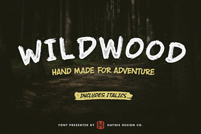 WildWood Creepy font examples to use on Halloween themed designs