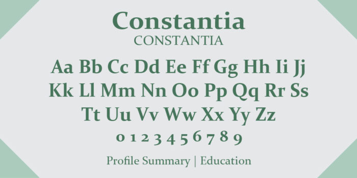 constantia-700x350 The 13 Best Resume Fonts To Consider Using On Your CV