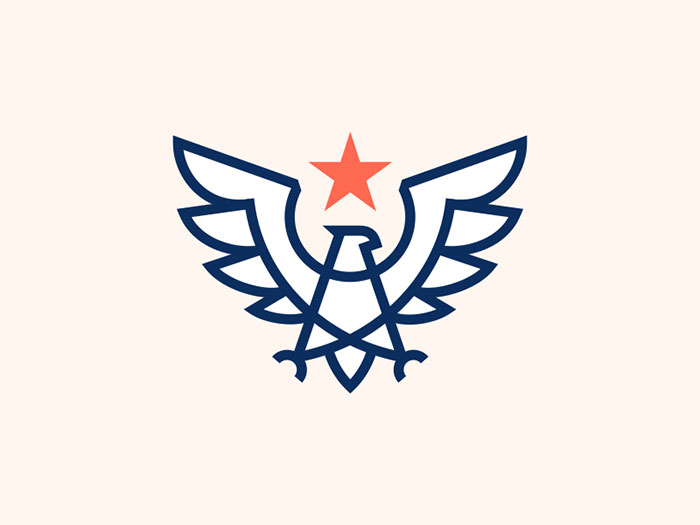 dribbble Shiny looking star logo design (22 star logos)