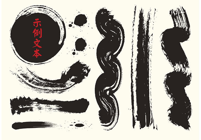 free-chinese-calligraphy-vector-brushes-700x490 Free illustrator brushes to download and use for vector designs