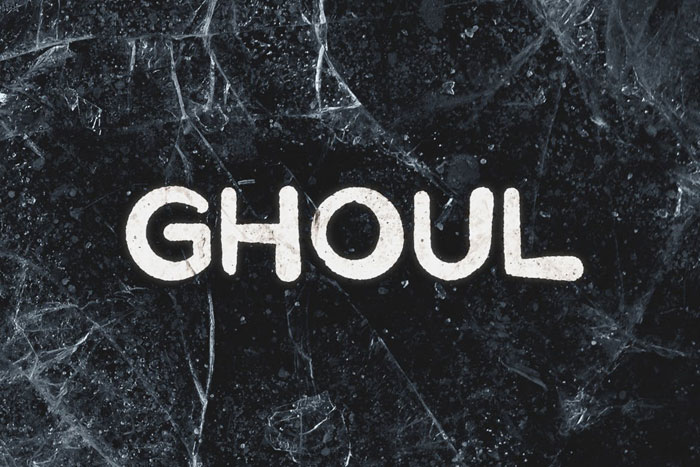 ghoul Creepy font examples to use on Halloween themed designs