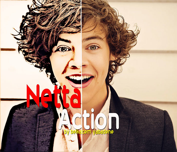 netta-action-700x603 Photoshop cartoon effect for images (19 great PS actions)