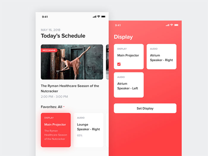 schedule_2x Using a red color palette and the various shades of red