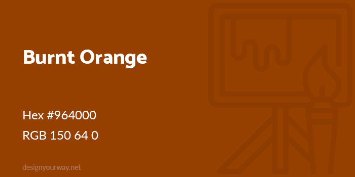 Using an orange color palette and its various shades