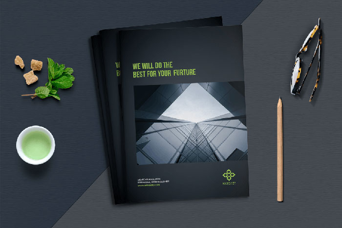 Dark-Brochure-template 56 Annual Report Design Examples And Templates