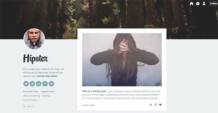 Hipster 64 Minimalist Tumblr Themes You Should Make Use Of