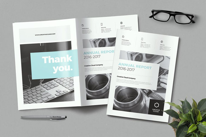 Minimal-annual-template Great looking annual report design examples and templates