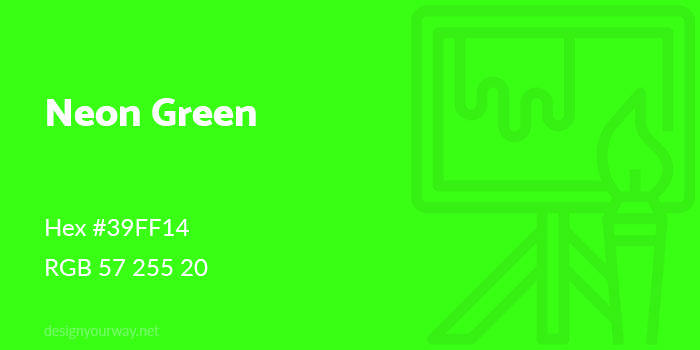 Neon Green Rgb : #39ff14 Color Hex Neon Green – DBQZP
