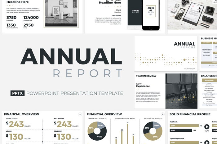 PPT Great looking annual report design examples and templates