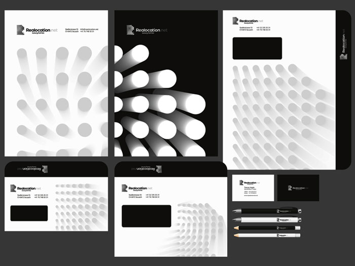 Realocation Stationery design best practices and great looking examples