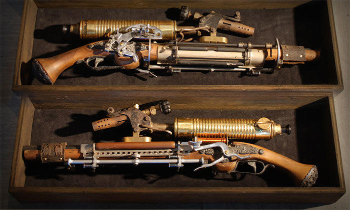 STEAMPUNK-WEAPONRY-700x421 Steampunk art and drawing examples that will blow your mind