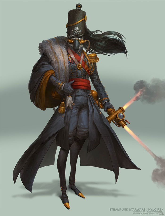 Steampunk-Starwars-Kylo-Ren-700x913 Steampunk art and drawing examples that will blow your mind