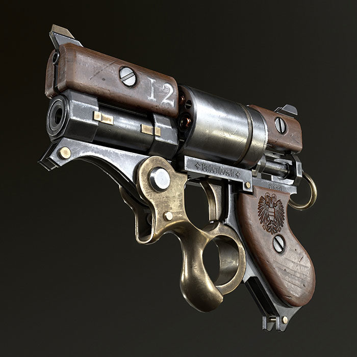 Steampunk-revolver-700x700 Steampunk art and drawing examples that will blow your mind