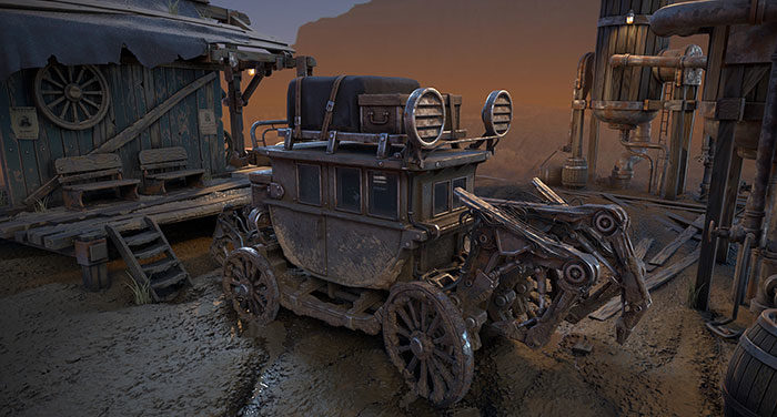 Wild-West-Challenge-Coach-700x376 Steampunk art and drawing examples that will blow your mind