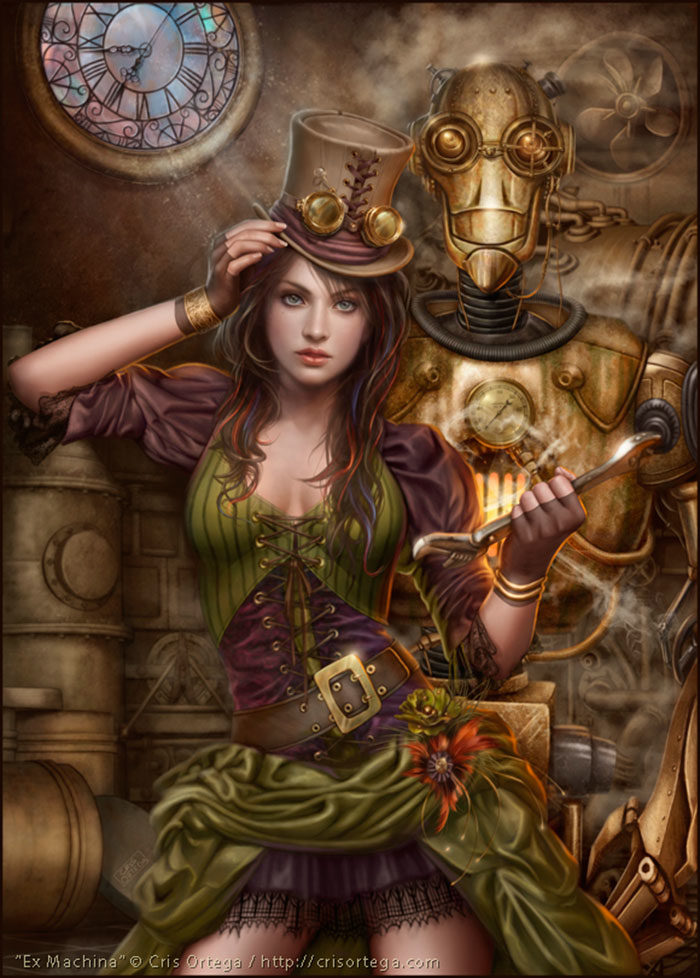 exmachi-700x978 Steampunk art and drawing examples that will blow your mind