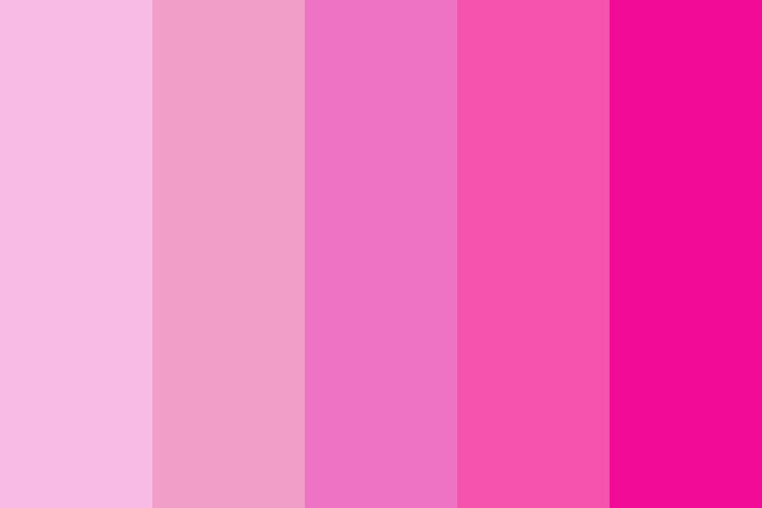 pinkshade-700x467 Using a pink color palette and the various shades of pink