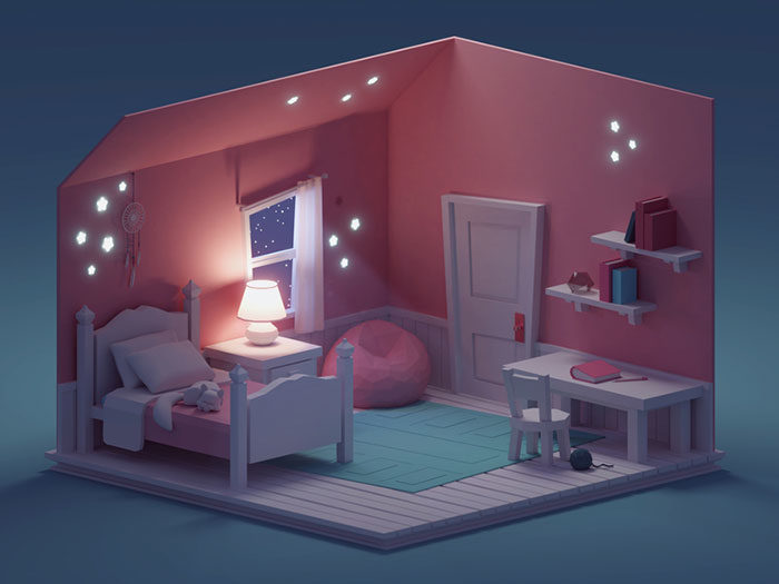 quickroom-700x525 What Is Low Poly Art? Exploring the Aesthetics (Plus Examples)