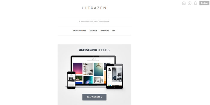 ultraZen 64 Minimalist Tumblr Themes You Should Make Use Of